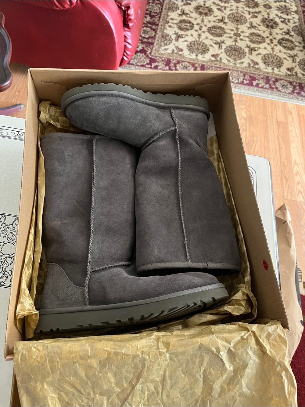 UGG Tall Suede Winter Boots in Gray Size 7 Women’s